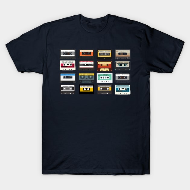 Cassette Tapes With Best Music - Music Themed Art - Music Art - Music Lover Gift T-Shirt by waltzart